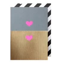 - Grußkarte – Double Heart - mit Kuvert