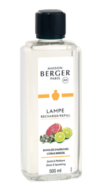 MAISON BERGER PARIS - Citrus Breeze – Lampe Berger Duft 500 ml - Pikante Zitrusfrische - Raumduft