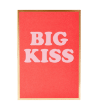 - Grußkarte – Big Kiss - mit Kuvert