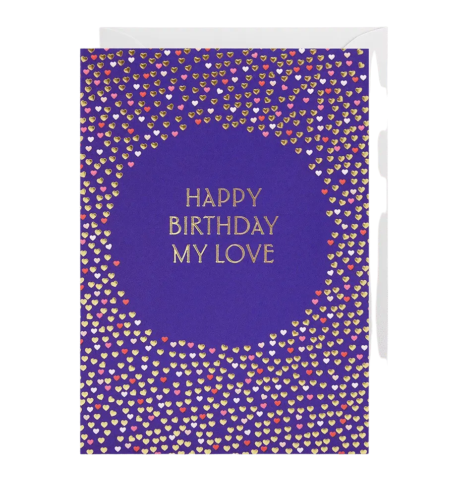 - Grußkarte – Happy Birthday My Love - mit Kuvert