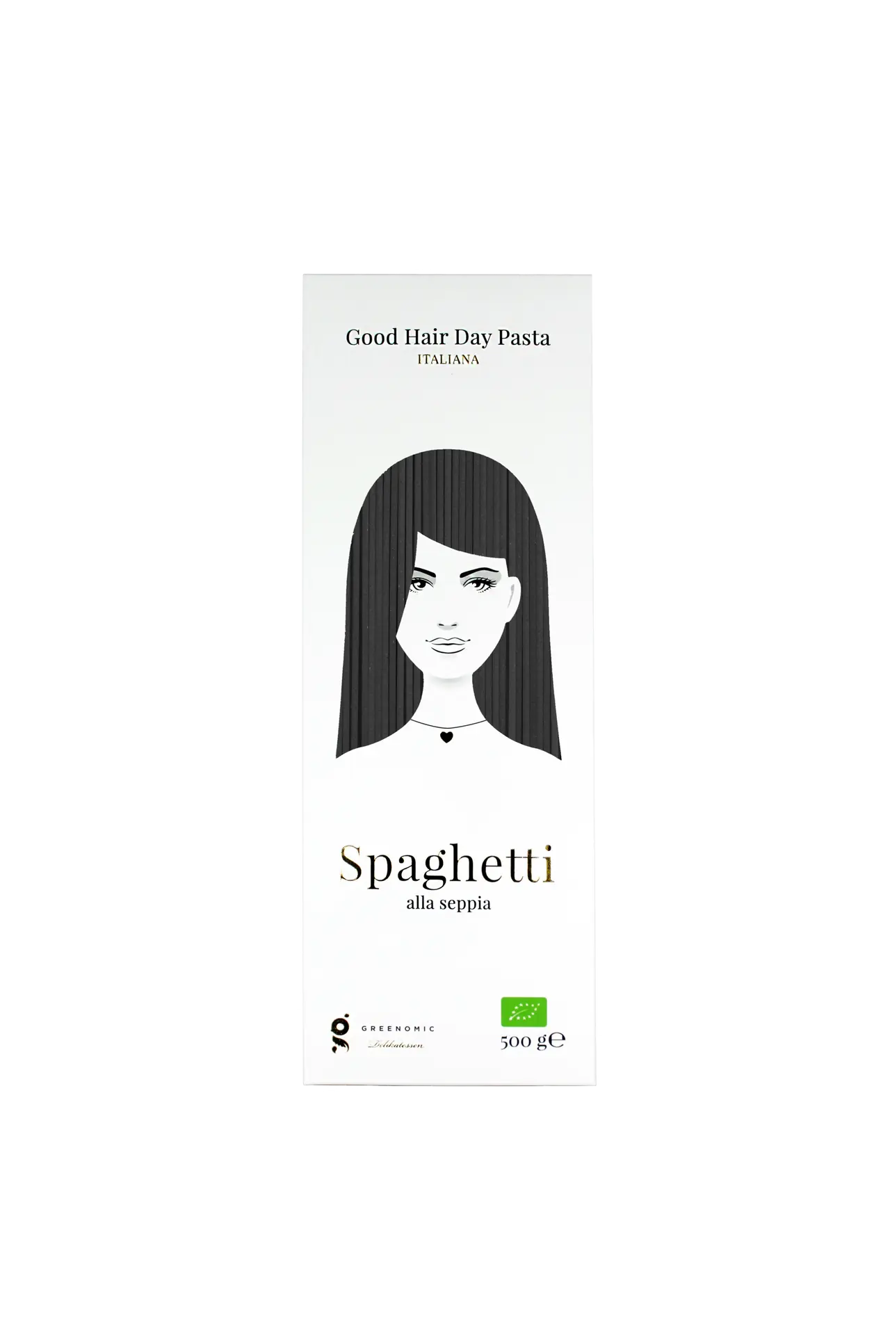 GREENOMIC - Good Hair Day Pasta- BIO Spaghetti alla seppia - Spaghetti mit Tintenfischtinte