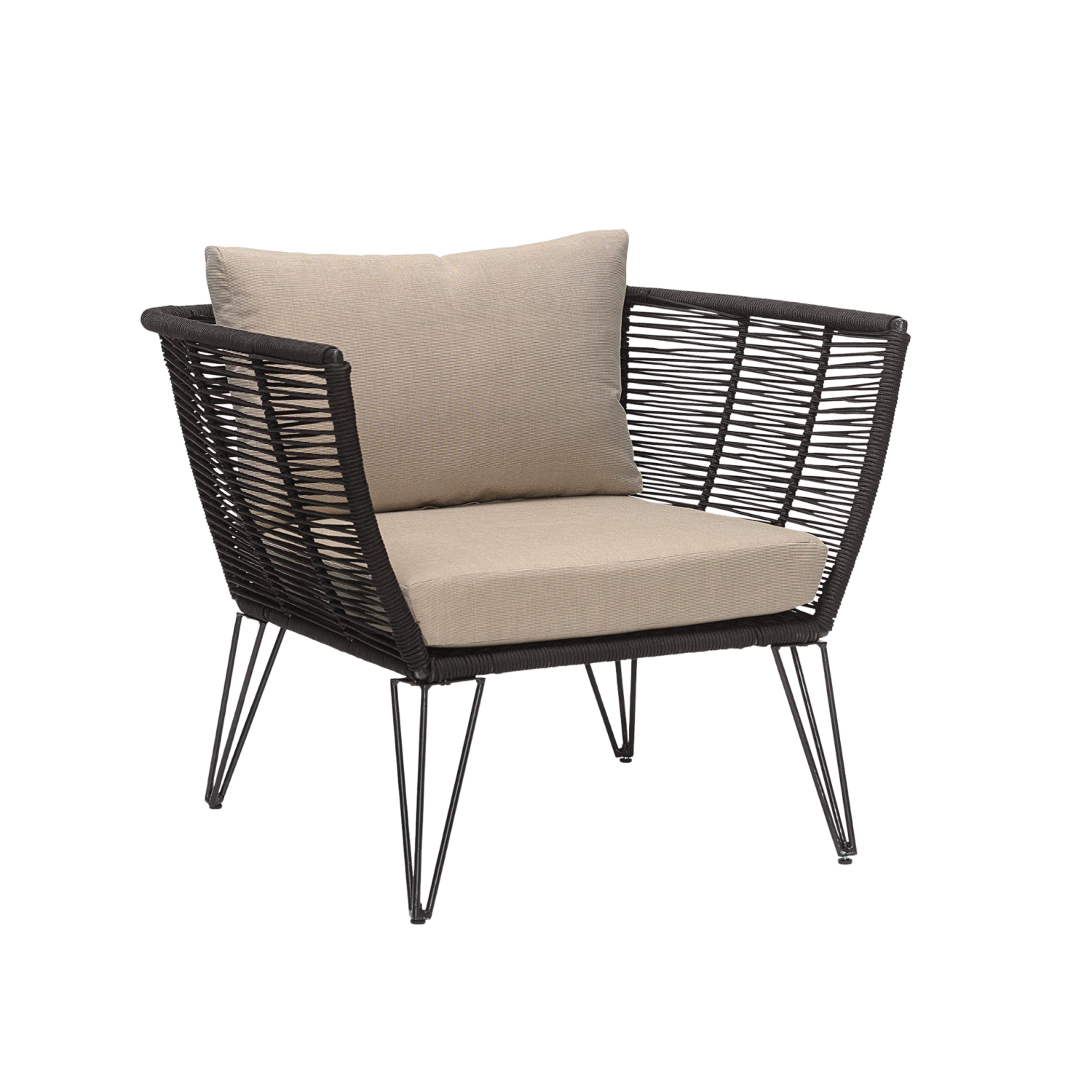 Bloomingville - Bloomingville – Mundo Lounge Chair, Beige - aus Metall