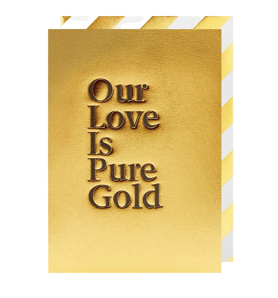 - Grußkarte – Pure Gold - mit Kuvert