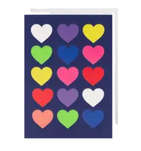 - Grußkarte – Color Hearts - mit Kuvert