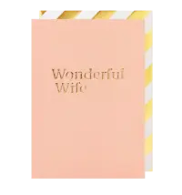 - Grußkarte – Wonderful Wife - mit Kuvert