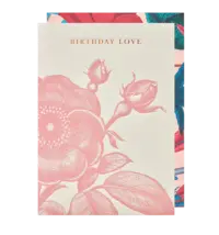 - Grußkarte – Birthday Love - mit Kuvert