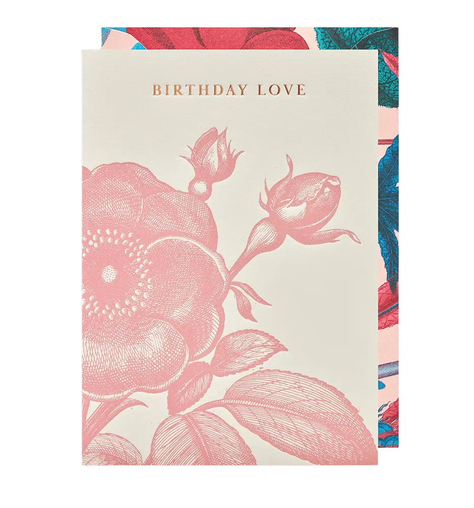 - Grußkarte – Birthday Love - mit Kuvert