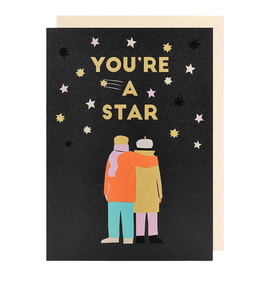 - Grußkarte You’re A Star - mit Kuvert