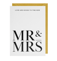 - Grußkarte – Love and Kisses to the New Mr & Mrs - mit Kuvert