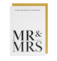 - Grußkarte – Love and Kisses to the New Mr & Mrs - mit Kuvert