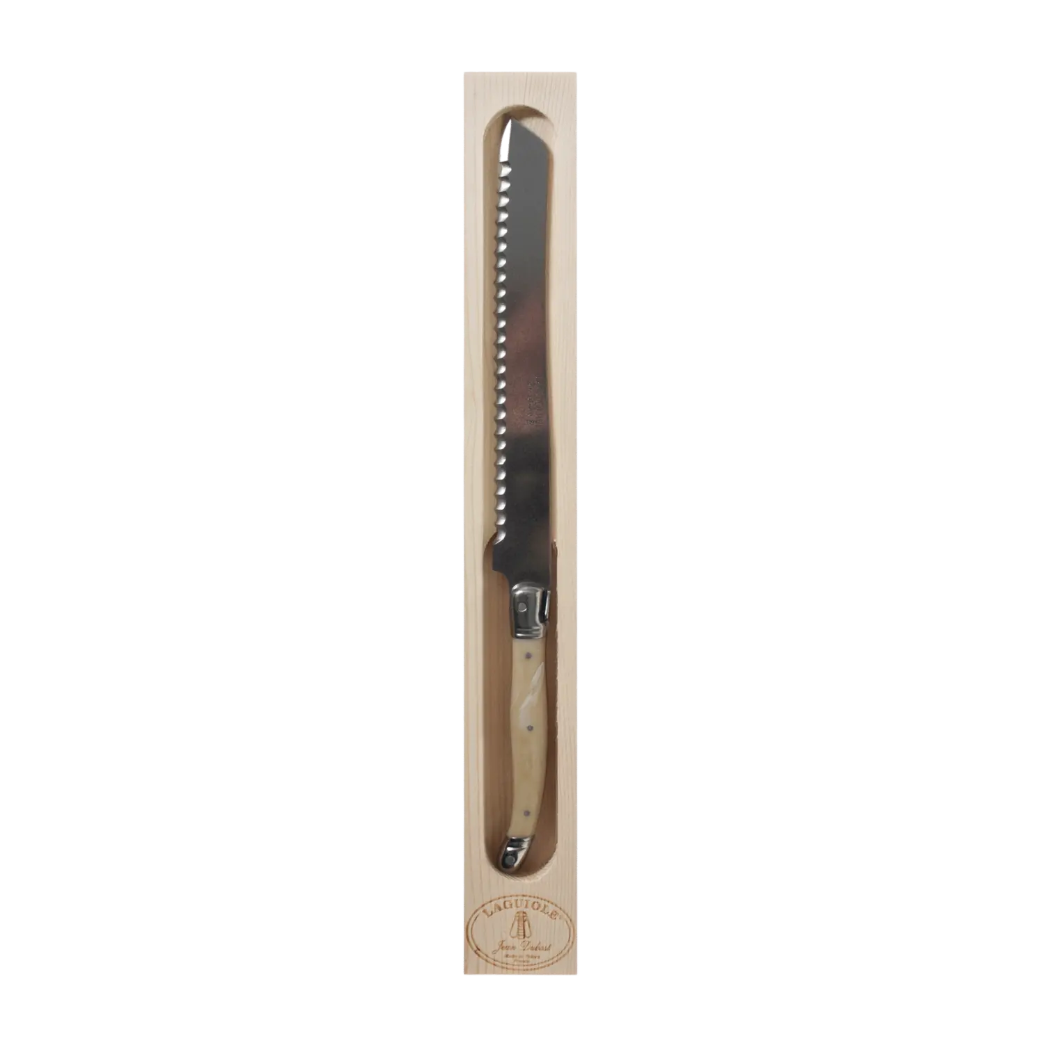 - Brotmesser – Ivory - in Holzdisplay