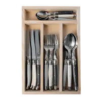 LAGUIOLE - 24- teiliges Tafelbesteck – Nordic Set - in Holzkasette