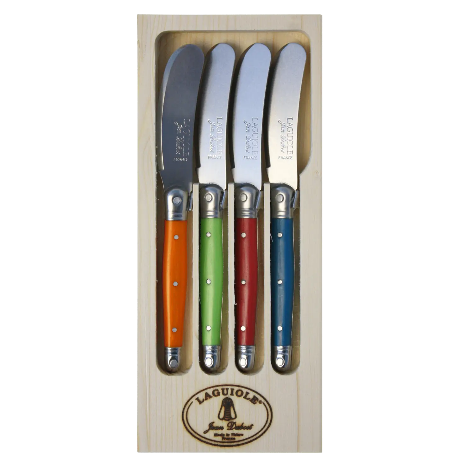 LAGUIOLE - 4 Buttermesser – London Set - in Holzdisplay