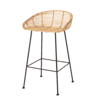 Bloomingville - Bloomingville – Tabitta Barstuhl, Rattan - L48,5xH81,5xW48,5 cm