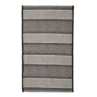 Bloomingville - Bloomingville – Orson gemusterte Teppich, schwarz - L180xB80 cm