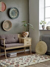 Bloomingville - Bloomingville – Anya Sitzbank, Natur aus Mangoholz - L120xH79xW44 cm
