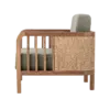 Bloomingville - Bloomingville – Felucca Lounge-Sessel, Grün aus Teakholz - L81,5xH58,5xW71 cm