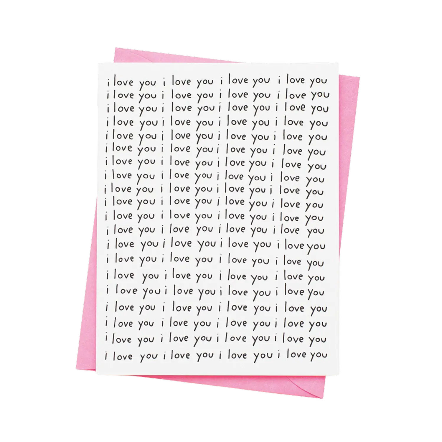 - Grußkarte – I Love You All Over - mit Kuvert