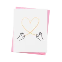 - Grußkarte – Heartstring Hands - mit Kuvert