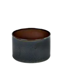 ANITA LE GRELLE - SERAX - ANITA LE GRELLE –  Becher Zylinder Niedrig, Dark Blue/Rust - D7,5 x H7,5 CM
