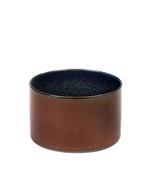 ANITA LE GRELLE - SERAX - ANITA LE GRELLE –  Becher Zylinder Niedrig, Rust/Dark Blue - D7,5 x H7,5 CM