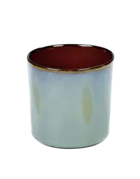 ANITA LE GRELLE - SERAX - ANITA LE GRELLE –  Becher Zylinder Hoch, Smokey Blue/Rust - D7,5 x H7,5 CM