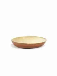 ANITA LE GRELLE - SERAX - ANITA LE GRELLE – Servierschale Oval, Misty Grey / Rust - L33 x B29 x H6 CM