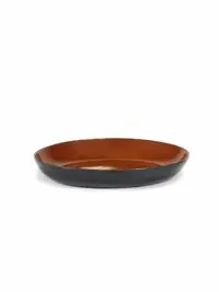 ANITA LE GRELLE - SERAX - ANITA LE GRELLE – Servierschale Oval, Rust / Dark Blue - L38 x B32 x H6 CM