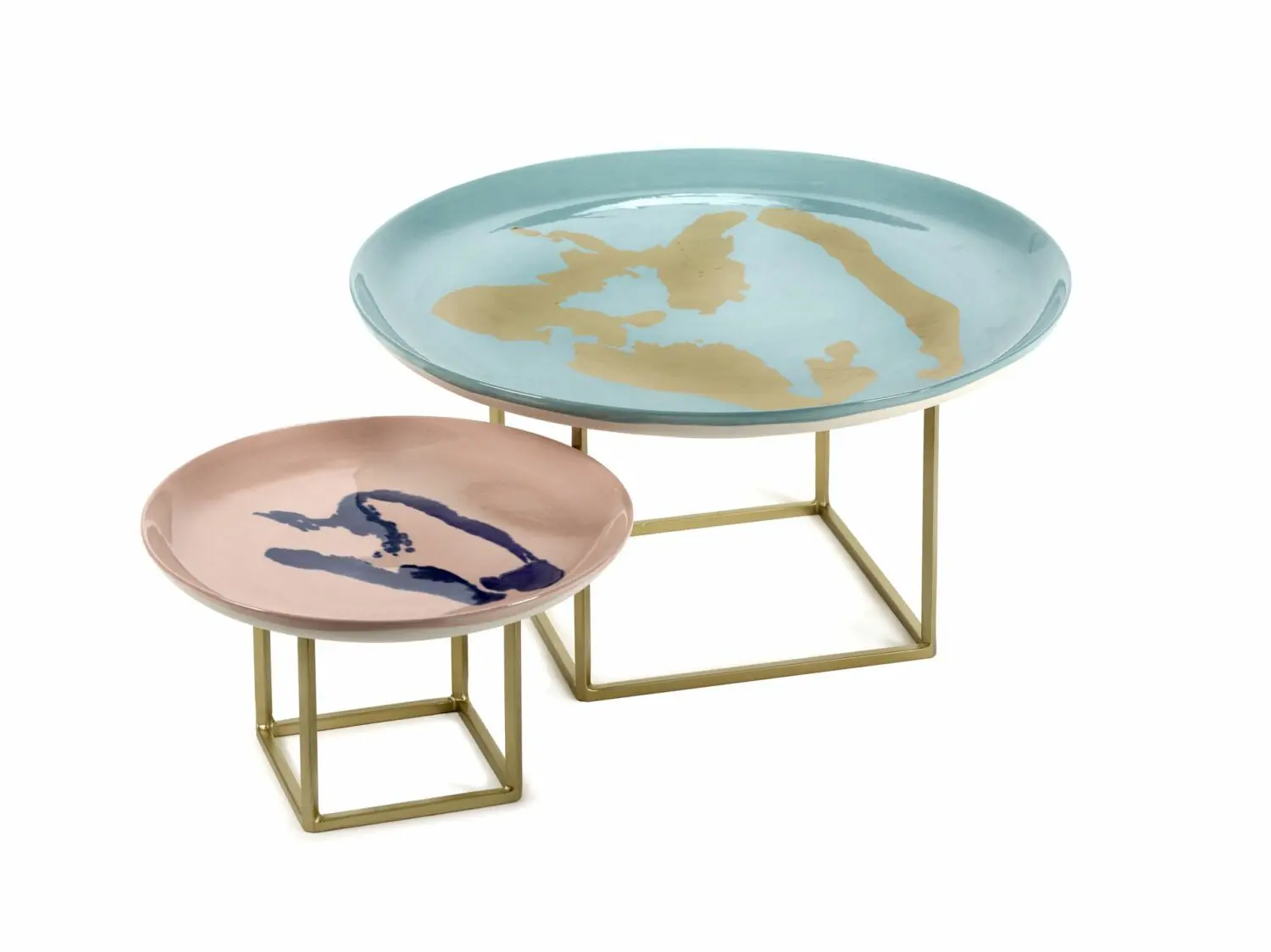 SERAX-OTTOLENGHI - OTTOLENGHI – FEAST Servierteller – Azure + Pepper Gold - ø 35 x H2 CM
