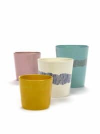 SERAX-OTTOLENGHI - OTTOLENGHI – FEAST Coffee Cups 25 cl FEAST – Sunny Yellow - 4er Set ø 7.5 x H7.5 CM