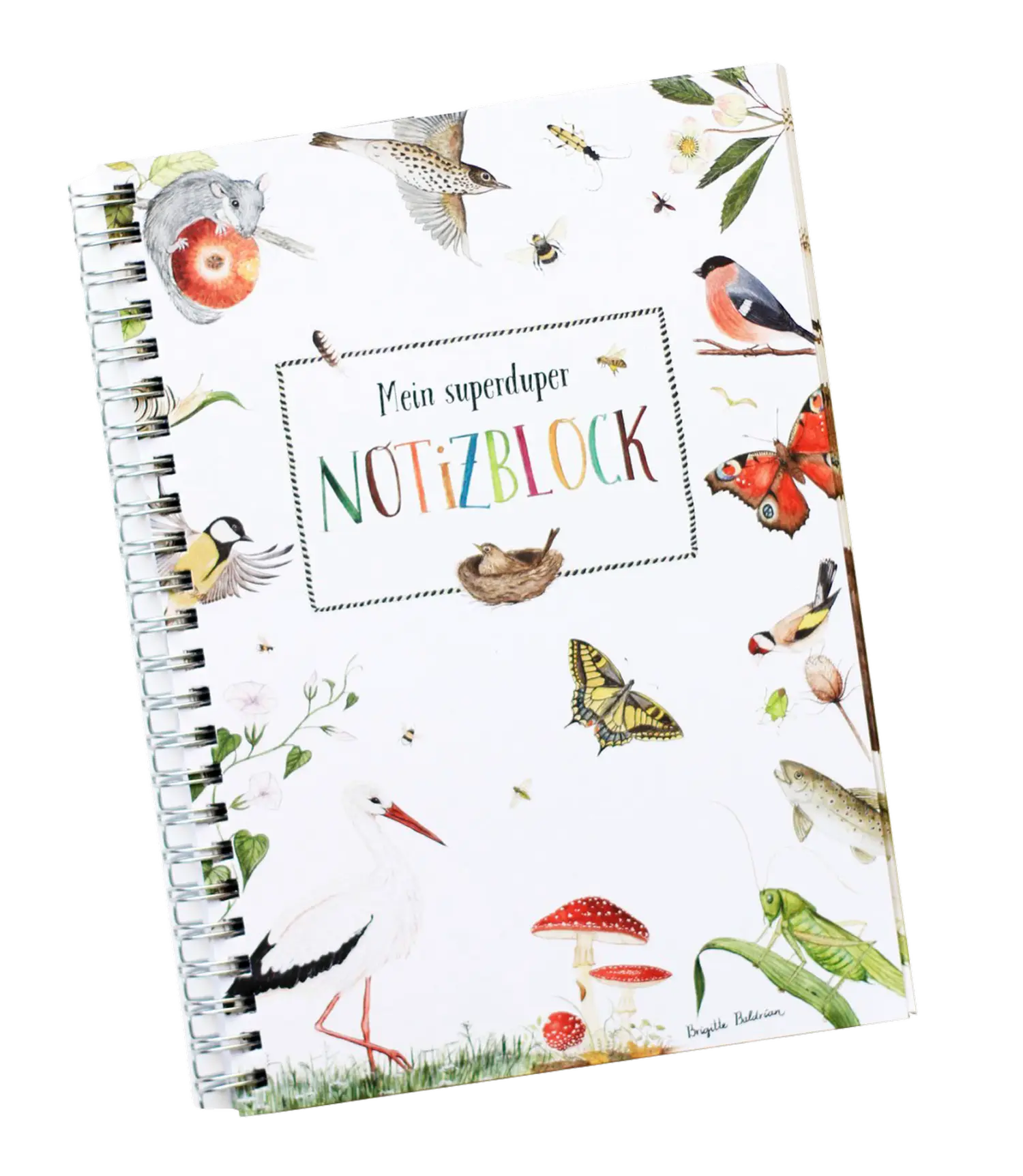 BRIGITTE BALDRIAN - Notizblock - mit Naturillustrationen