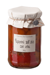 Cascina San Giovanni - Cascina San Giovanni – Gemüsepaprika mit Kräutern in Olivenöl - Peperoni sott´olio con erbe