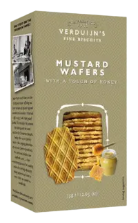 VERDUIJN'S - Honey & Mustard Wafers - Holländische Käsewaffeln mit Honig und Senf