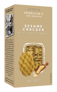 VERDUIJN'S - Sesame & Seasalt Crackers - Holländische Waffeln mit Sesam und Meersalz