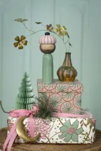 BUNGALOW - Papier- Weihnachtsbaum – Khaki - Medium, Höhe 23 cm