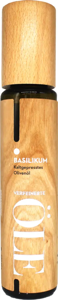 GREENOMIC - Greenomic – Natives Olivenöl extra BASILIKUM – Wood Design - kaltgepresst aus Griechenland