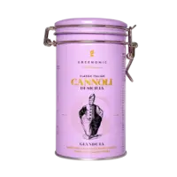 GREENOMIC - Cannoli mit zarter Gianduia-Cremefüllung – Dose - Cannoli di Sicilia 
GIANDUIA