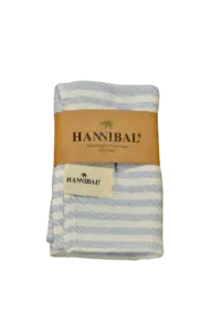 HANNIBALs - HANNIBALs Geschirrtuch – Hellblau gestreift - 100% Baumwolle