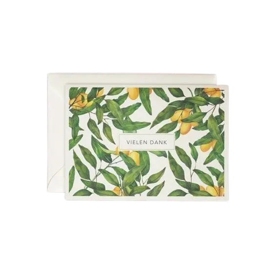 LEO LA DOUCE - Grußkarte – Goldene Orange – Vielen Dank - mit Kuvert