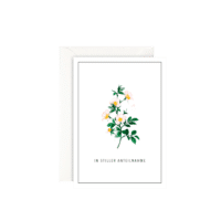 LEO LA DOUCE - Grußkarte – Trauerkarte-Rose - mit Kuvert