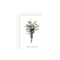 LEO LA DOUCE - Grußkarte – Get well soon – Flower Bouquet - mit Kuvert