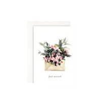 LEO LA DOUCE - Grußkarte – Just Married – Flower envelope - mit Kuvert