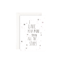 LEO LA DOUCE - Grußkarte – I love you more than all the Stars - mit Kuvert