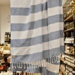 HANNIBALs - HANNIBALs Hamamtuch – Blau/Weiß - Strandtuch - 100% Baumwolle