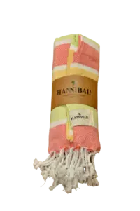 HANNIBALs - HANNIBALs Hamamtuch – Grün/Gelb/Rot - Strandtuch - 100% Baumwolle