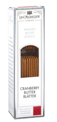 L.W.C. Michelsen - Cranberry-Butter-Blätter - Extra dünne Butterblätter mit fein-säuerlichen Cranberry-Stückchen