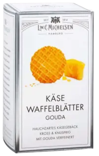 L.W.C. Michelsen - Käse-Waffelblätter Gouda - Hauchdünn und extra fein mit würzigem Gouda-Käse gebacken