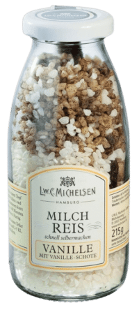 L.W.C. Michelsen - Milchreis mit Gourmet-Vanille - Milchreismischung mit echter Vanilleschote, Knusperzucker und Milchreis