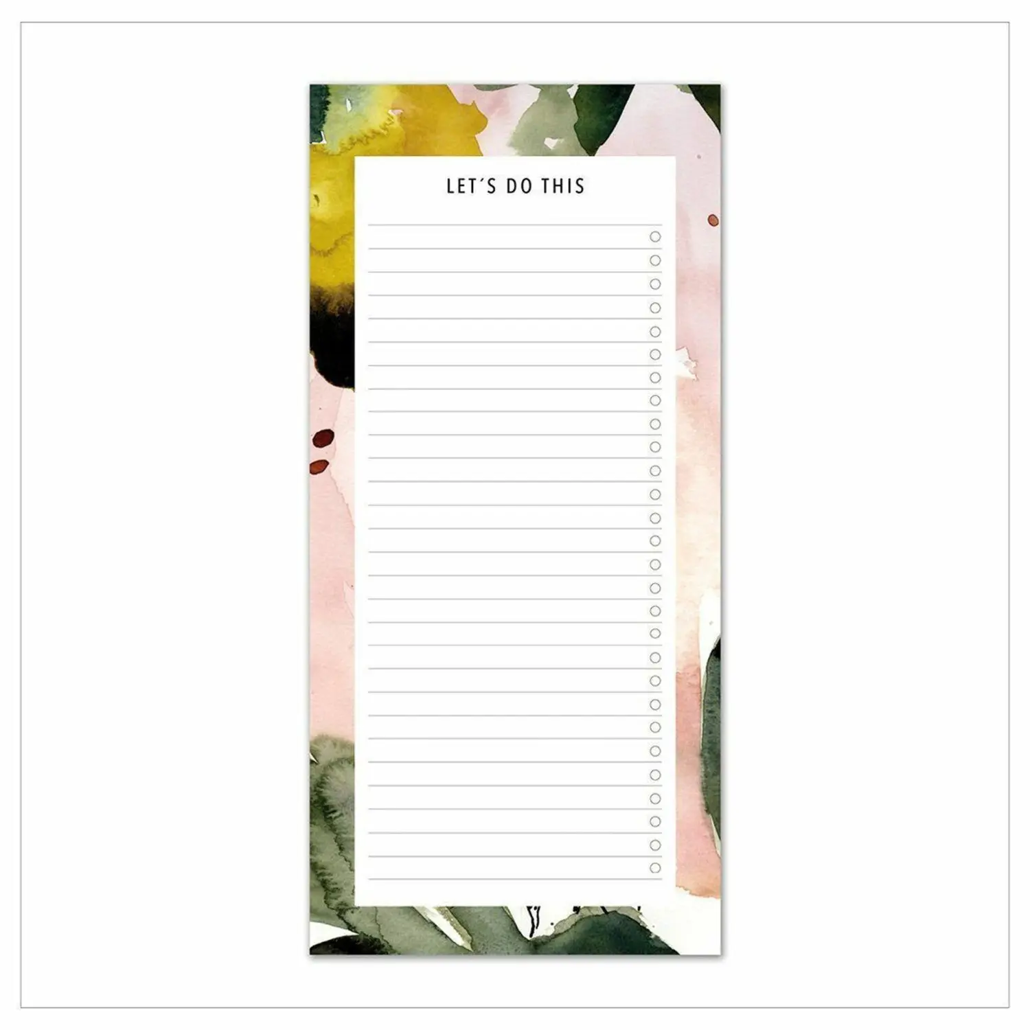 LEO LA DOUCE - Notizblock – Floral Colours No.2 – Let’s Do This - 50 Blatt - liniert