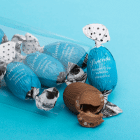 SAWADE - Schokoladen- Ostereier mit Nougat-Crisp Füllung - in Vollmilchschokolade - 5 Stück